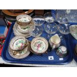 Six Babycham Glasses, Stanley fruit design tea ware of eighteen pieces, Grimwades 'Marguerite'