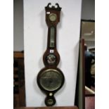 A Circa 1900 Mahogany Cased Barometer/Thermometer, by D. Arnoldi of Gloucester, mercury driven
