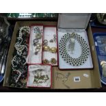 Assorted Costume Jewellery, including "925" pendant and earrings, imitation pearls, earrings,