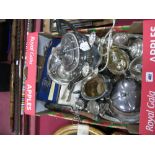 Assorted Plated Ware, including candelabra, teapot, entree dish, fish servers, muffin type dish,