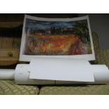 A Quantity of Unframed Prints, including "The Designs for the East Front Towers, Porch & Gable of