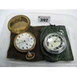 Wm Greenwood Leeds and Huddersfield; a Gold Plated Cased Hunter Pocketwatch, the signed dial with