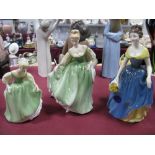 Royal Doulton Figurines, 'Melanie' HN2271, 'Fair Lady' HN2193, 'Fair Maiden' HN2211.