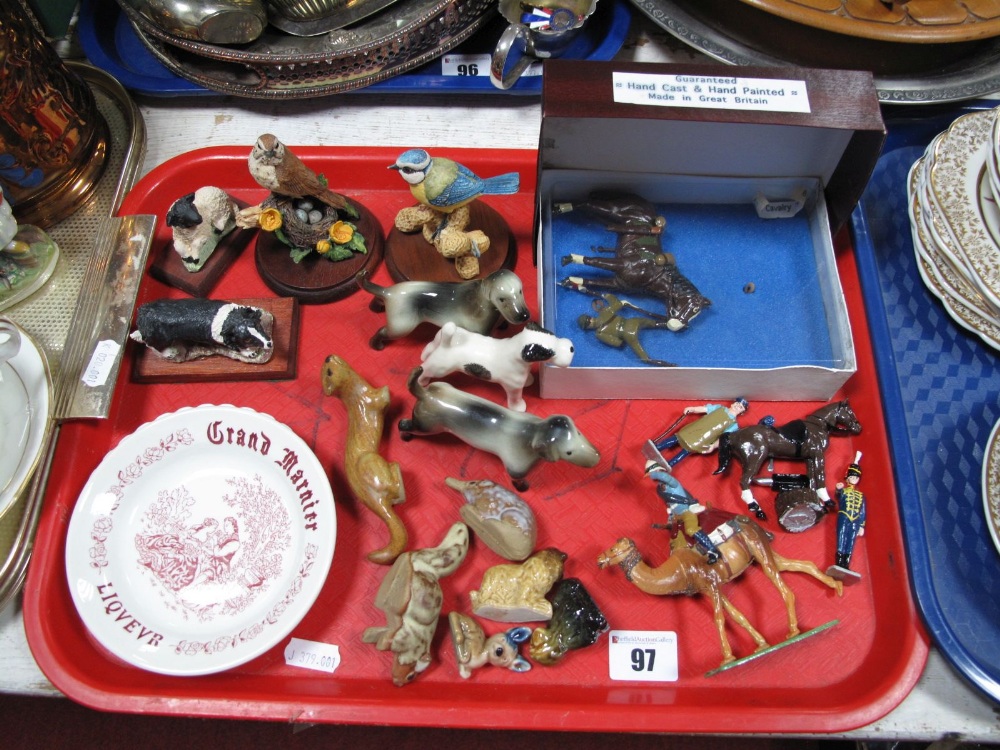 Bengurion Painted Metal Figures, Border Fine Art, Wade and other figures, pin trays:- One Tray