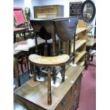 An Early XX Century Mahogany Drop Leaf Table, with an oval top, moulded edge, on turned and block