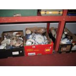 A Quantity of Ceramics, glassware (some damages):- Three Boxes