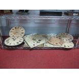A Collection of Assorted Longcase and Other Clock Dials.