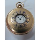 Waltham; A Gold Plated Cased Half Hunter Pocketwatch, the signed dial with black Roman numerals