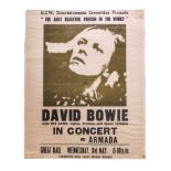 A Rare David Bowie 1972 Concert Poster - 'David Bowie with His Band, Lights, Strobes and Space