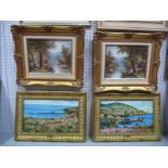 I. Sobhal, Pair of Oils on Canvas, "Ilha Da Madeira", 20.5 x 33.5cm, signed, Cafieri, and another
