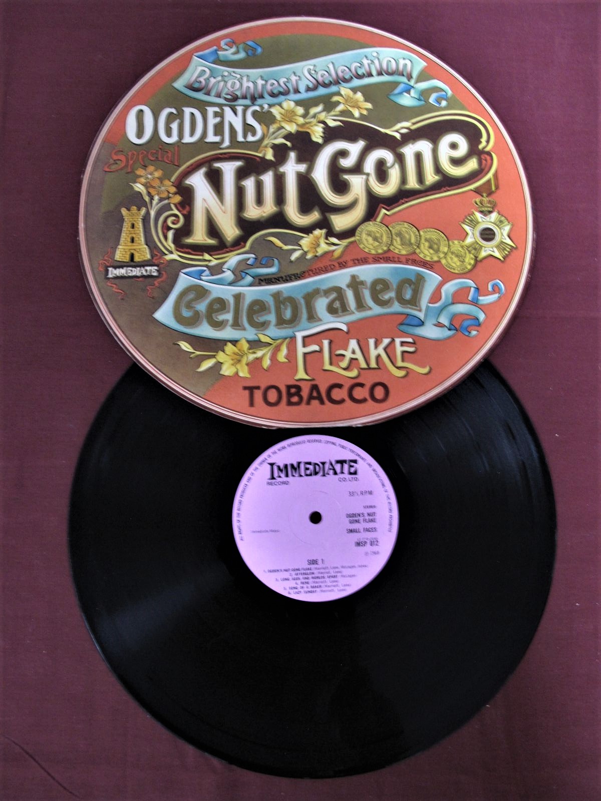 Small Faces - 'Ogdens Nut Gone Flake' LP 1968, stereo, pink label IMSP 012, 1Y-2/2Y matrix, round