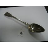 A Hallmarked Silver Fiddle Pattern Basting Spoon, Thomas Wallace & Jonathan Hayne, London 1813,