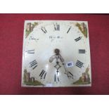 A 30 Hour Longcase Clock Dial and Movement, indistinctly signed "Henry Best" "Shipston(?)", black
