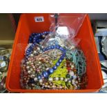 Assorted Costume Jewellery, including four row ring, brooches, earrings, bead necklaces, etc.