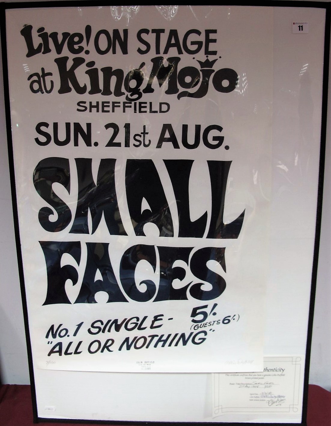 Colin Duffield: "Small Faces - Live On Stage At The King Mojo Sheffield, August 21st Sunday"- A