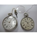 A Hallmarked Silver cased Openface Pocketwatch, the movement signed Worthington 88 High St, Burton