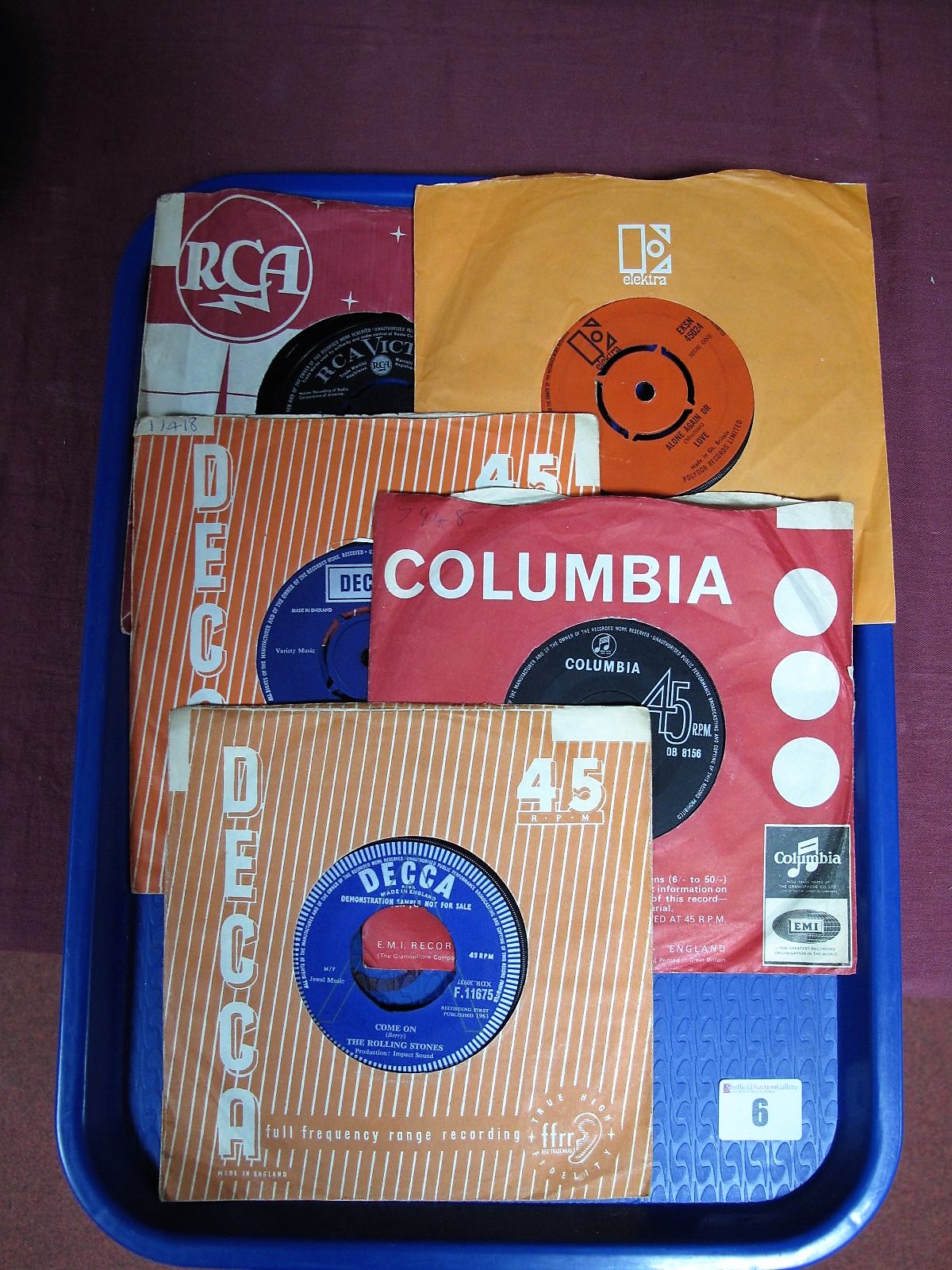 Rolling Stones 'Come On' b/w 'I Want To Be Loved', Decca F.11675, rare copy to find and this one