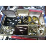 A Collection of Assorted Gent's Cufflinks, sleeve bands, tie slides, etc.