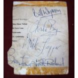 Rolling Stones - A Circa 1960's Black and White Promotional Card of the Group, with autographs,