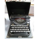 An Early XX Century Black Mercedes Prima Typewriter:- (Cased)