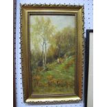 Wellesley Cotterill, Oil on Board, titled 'In the Woods', signed lower right, (label verso).