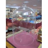 A Large Glass Display Dome, overall height 37cm.