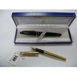A Waterman Fountain Pen, in original box; together with a "14K G.F" Parker fountain pen. (2)