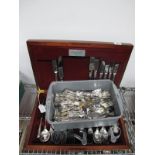 A Canteen of Plated Kings Cutlery, in fitted case; together with loose assorted plated Kings pattern