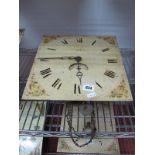 A 30 Hour Longcase Clock Dial and Movement, indistinctly signed and "Hereford(?)", black Roman