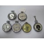 Four Ingersoll Openface Pocketwatches; together with a Kienzle openface pocketwatch and a Westclox