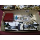 Assorted Wristwatches, "Elgin Timer", retro wrist calculator, etc:- One Box