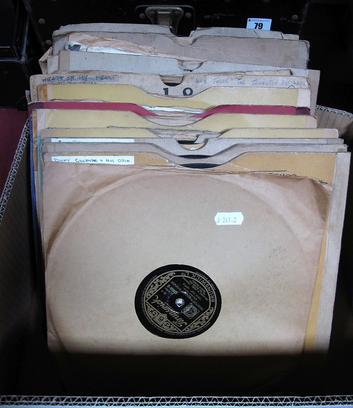 A Nice Collection of Jazz Themed 78 RPM's, including Dizzy Gillespie, Pine Top Smith, Kenny Graham's