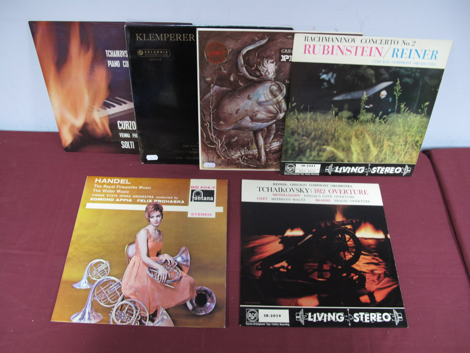 Six Stereo Classical LP's, including 'Klemperer Conducts Wagner SAX 2347; Tchaikovsky Piano