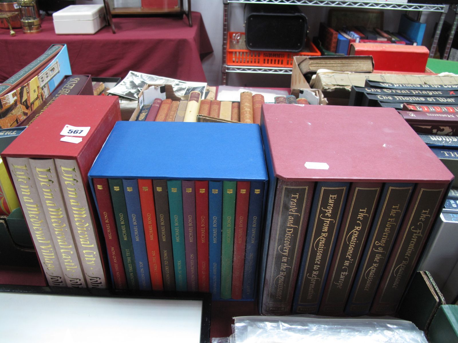 Folio Society Boxed Sets, Paddington (12), The Story of the Renaissance (5), Scenes of Medieval