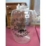 Advertising: Early XX Century Glass Dispensing Barrel, incised to body, 'Rowntree's Elect Lemonade',