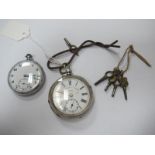 James Reid & Co Coventry; A Continental Cased Openface Pocketwatch, the signed dial with Roman