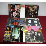 Kiss Vinyl - A good collection of seventeen LP's/12" singles, including Killers, A Black Diamond