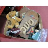 Ladies Bags, Metro Soft Toys, Jointed Bear, 'Sweep' hand puppet, two oval panels depicting