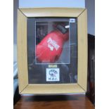 John. H. Stracey, Red Lonsdale Boxing Glove, bearing black marker pen signature-unverified, as