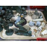 Bronze Effect Resin Figures, Leonardo birds, other figures:- One Tray