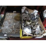 A Quantity of Plate and Glassware:- Two Boxes