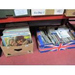 A Quantity of LP's, 78's and 45RPM's, pop and classical themes noted (two boxes and a LP case). (3)