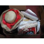 Ladies Bags, hats, linens, etc:- One Box