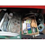 A Quantity of Glass, pottery, Denby casserole, etc:- Two Boxes