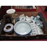 A Wedgwood Jasper Fruit Bowl, Davidson octagonal bodied vase, coffee cups and saucers, other