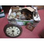 A XIX Century Clock Dial, 1920's mantel clock, cuckoo clock, etc:- One Box