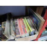 Coastal Resort Postcards, in album, scrap album, annuals, etc:- One Box and needlework panel.