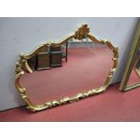 A Gilt Framed Bevelled Rectangular Wall Mirror, 60 x 120cm.