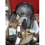 A Gent of Leicester Slave Clock, Quartz mantel clocks, etc:- One Box