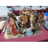 Nine Danbury Mint Merlin Figures, to include King Arthur, Sir Mordred, Sir Lancelot, Lady of the